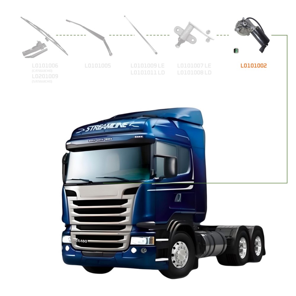 L0101002-Motor Limpador -1392755 | 1858661 | 2348384-