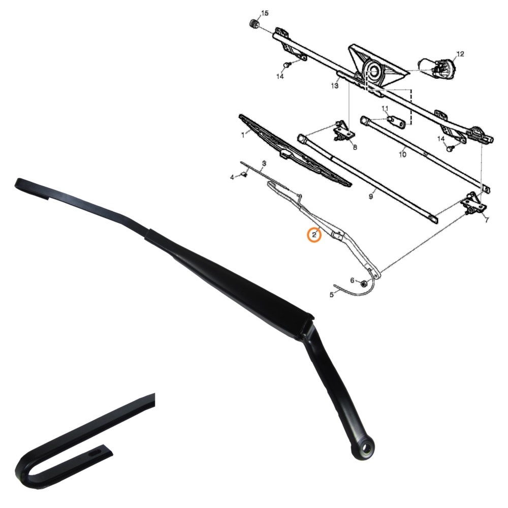 L0101005-Braço Limpador Parabrisa -1751403 | 1864620 | 1431177 | 1510660 | 1543076-