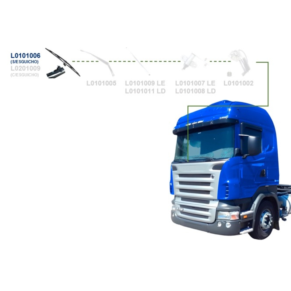 L0101006-Palheta Do Limpador -1431178 | 1541106 | 1780246 | 1380036 | GL288-