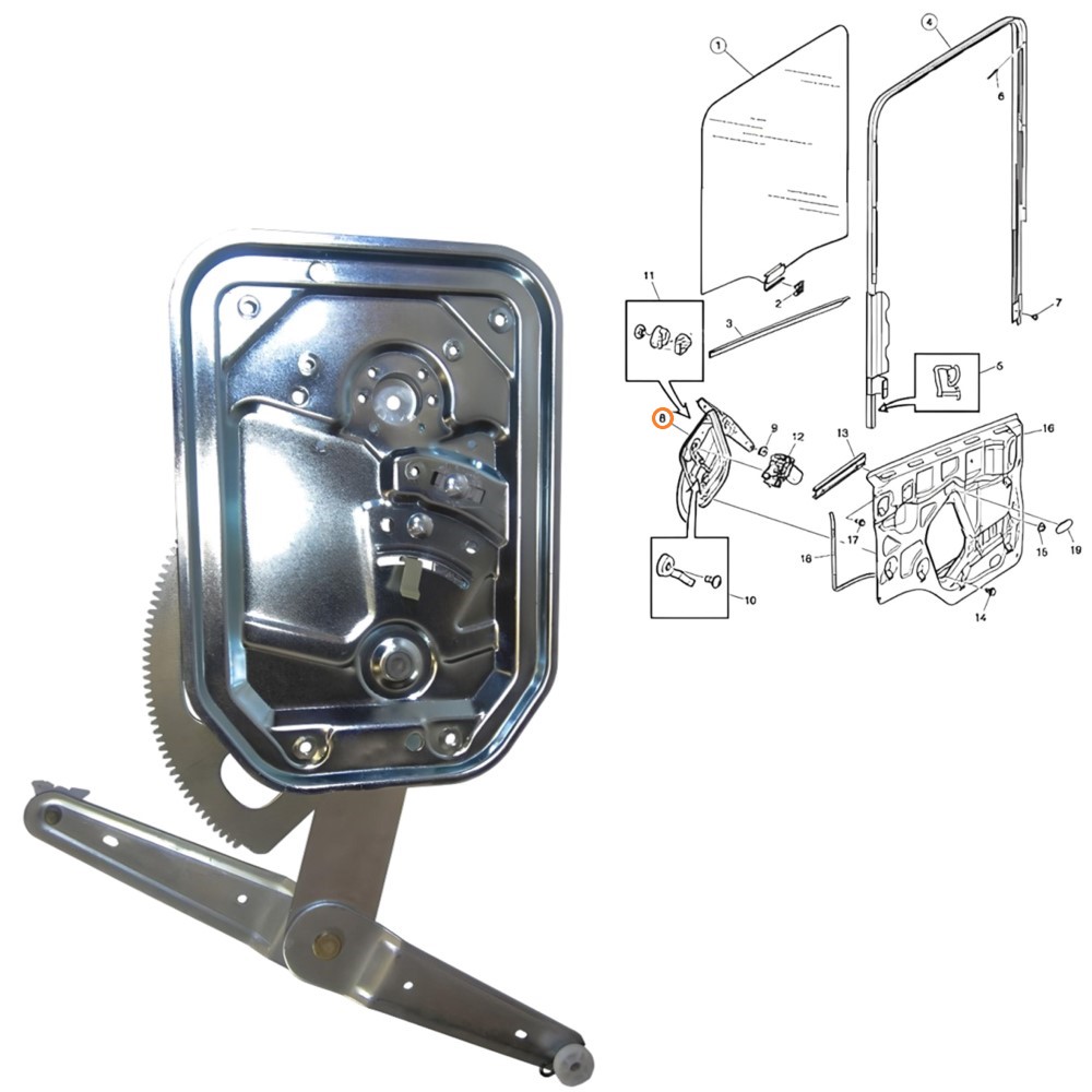 L0102006-Máquina Vidro LD-1366850 | 1366840 | 1442295 | 2162367-