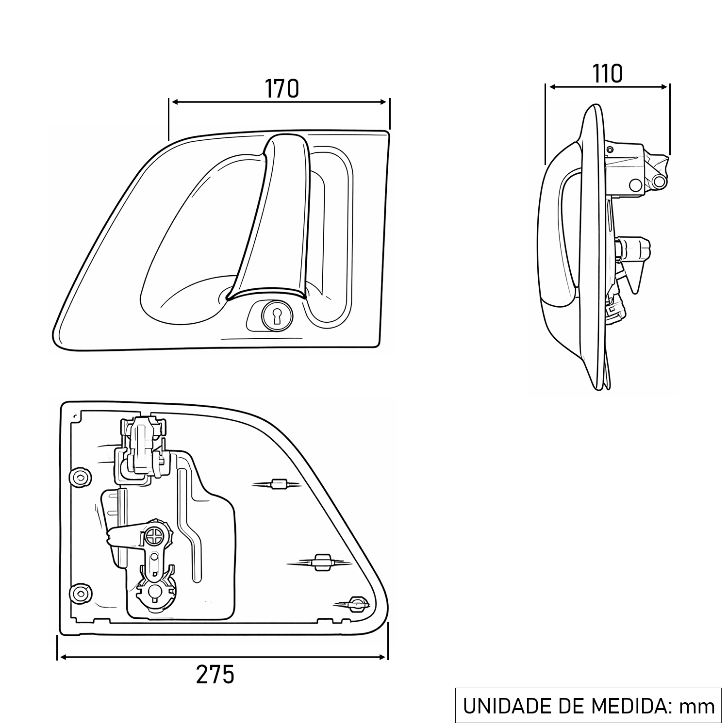 L0103029-Maçaneta Porta LE-1423017 | 1488409 | 1544330-