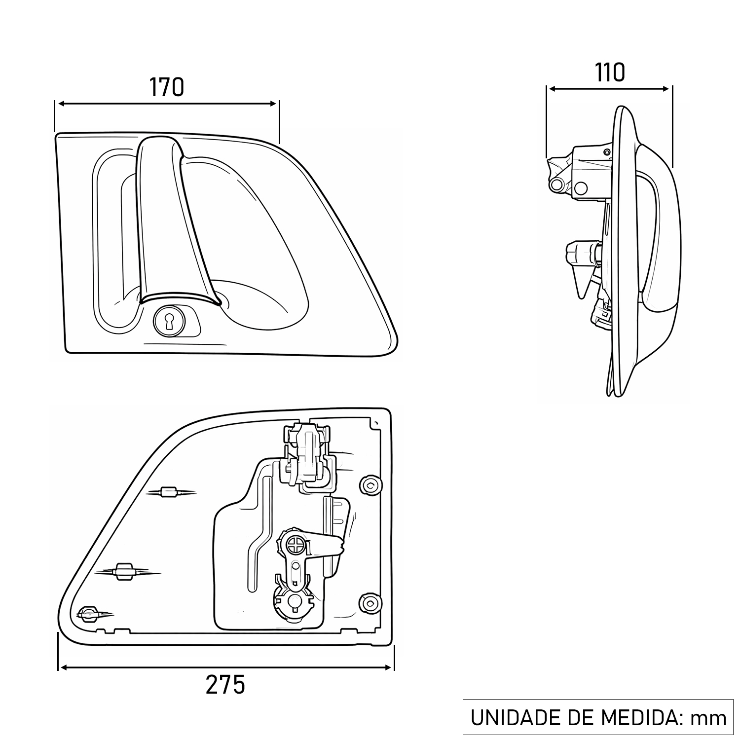 L0103030-Maçaneta Porta LD-1423018 | 1488410 | 1544331 | 1306410-