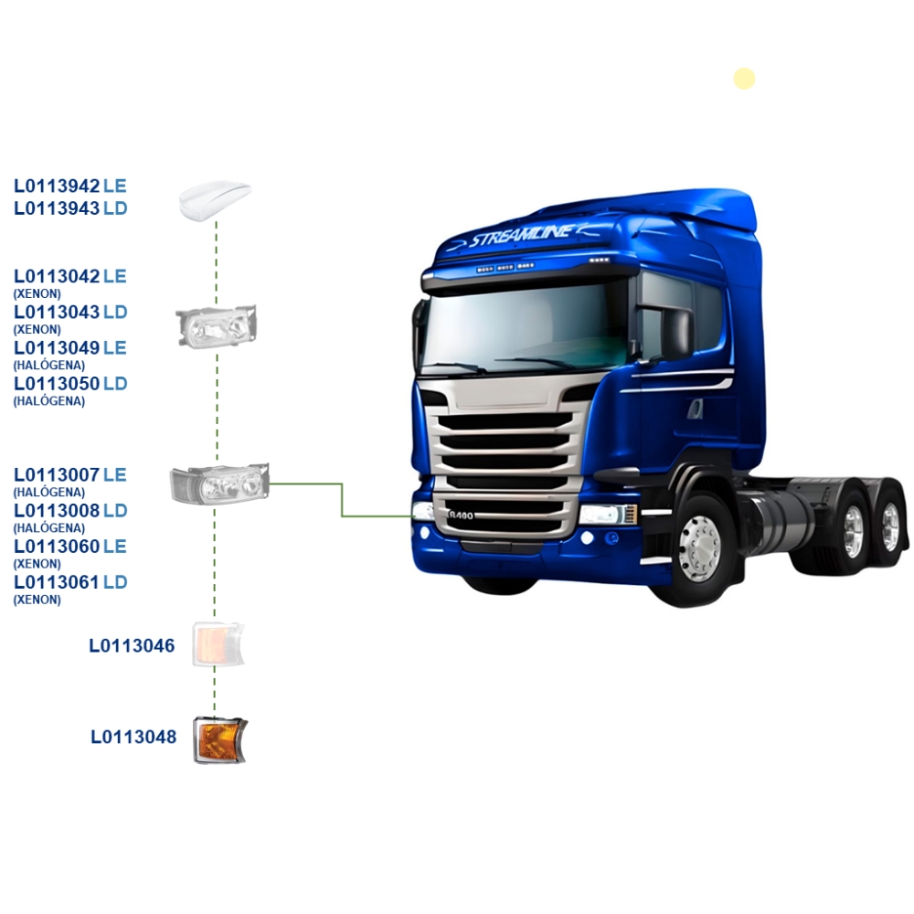L0113048-Lanterna Direcional Diant. LD/LE-1747981 | 1521683 | 2442689-