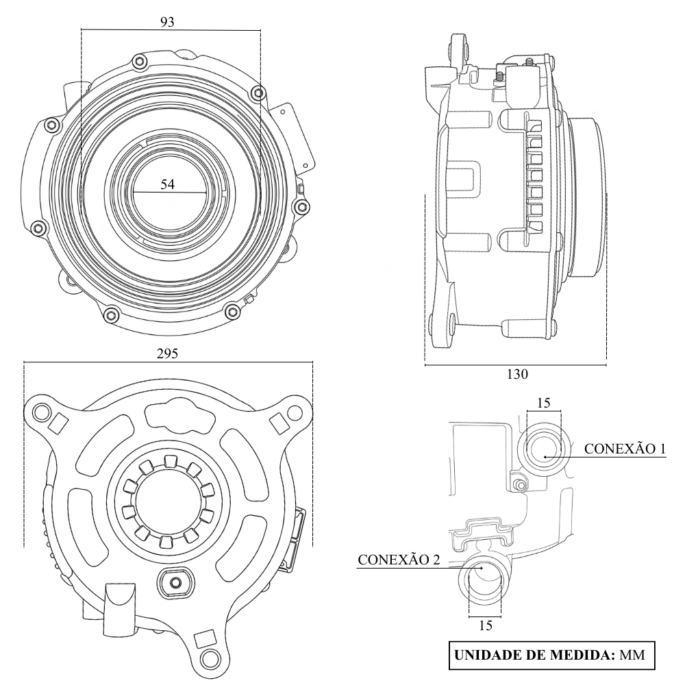 L0208124-Atuador Hidraulico Embr. -23867775 | 24211409 | 24602826 | 24604882 | 24679896-