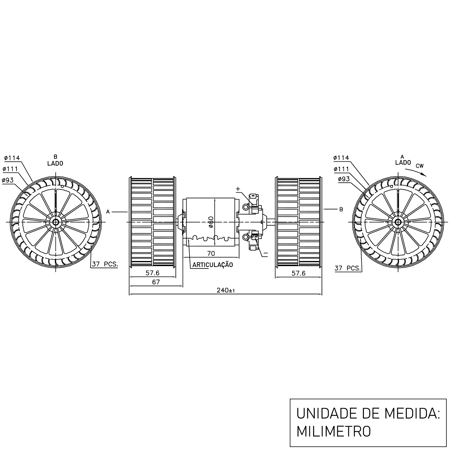 L0309030-Motor Ventilador Cabine -0028308408 | 0130063602-