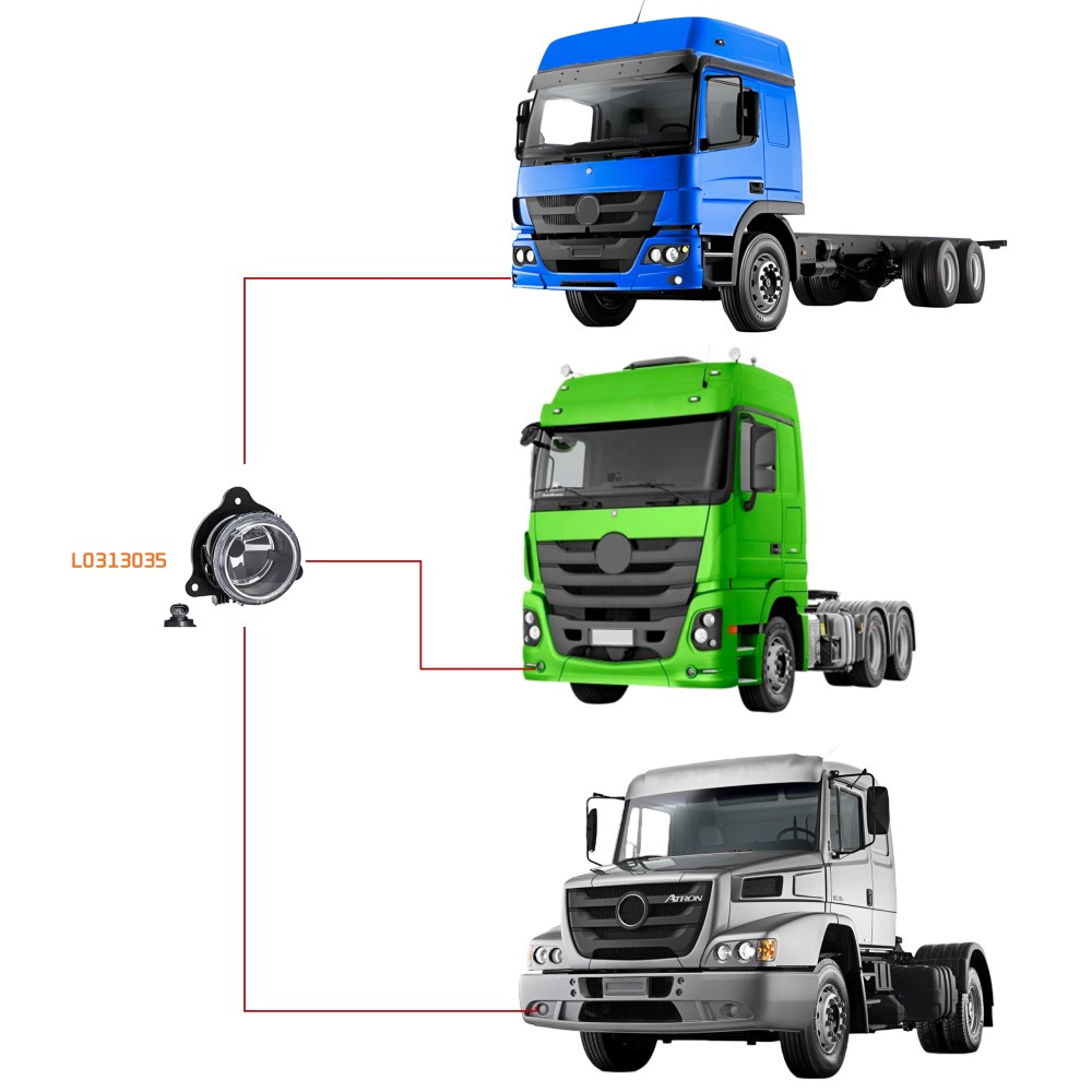 L0313035-Farol Auxiliar LD/LE-9588200056 | 9588200356 | 9588200256-