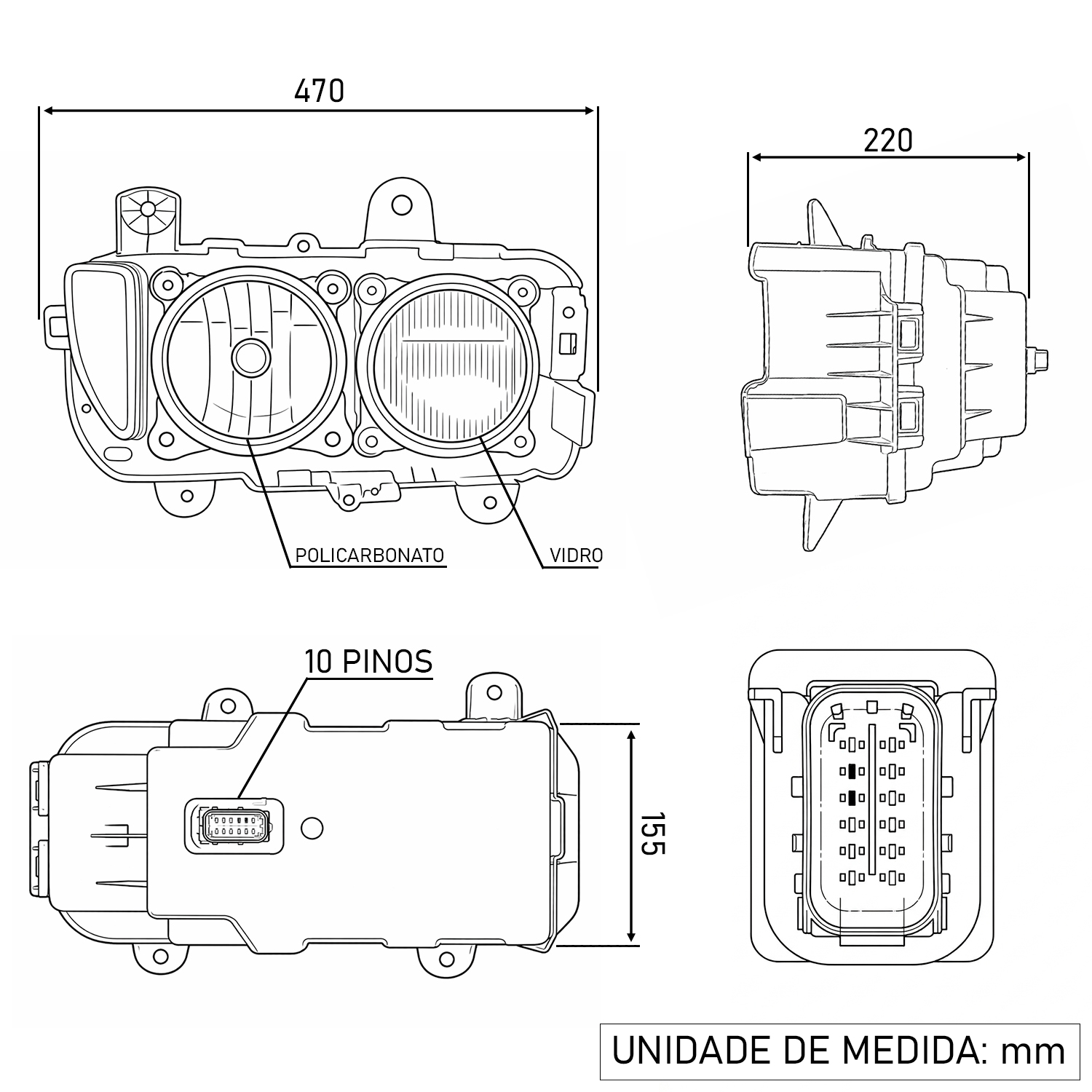 L0313390-Farol Principal LD-A9588201461 | 9588201461 | 9588201661 | A9588201661-