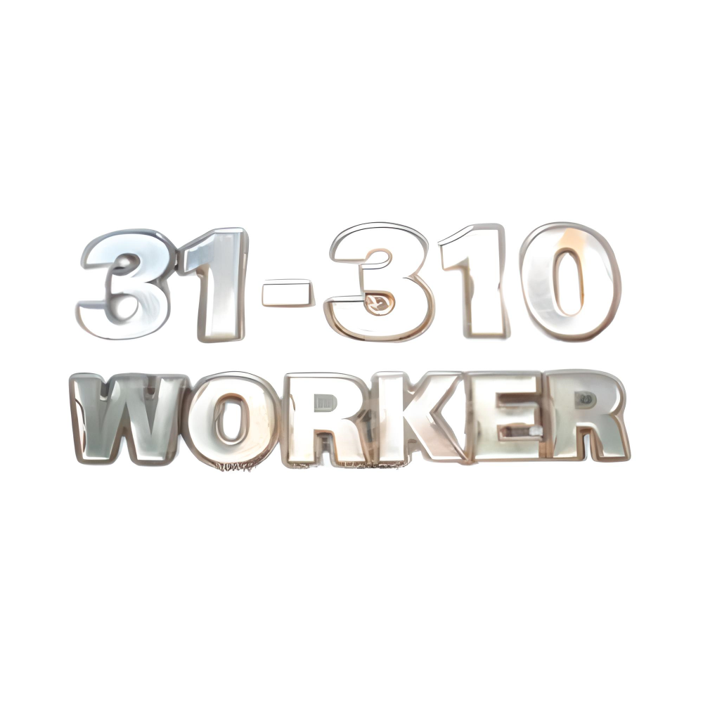 L0511163-Kit Emblema Lateral Modelo --PLÁSTICO
WORKER CAB. A. 00/11
