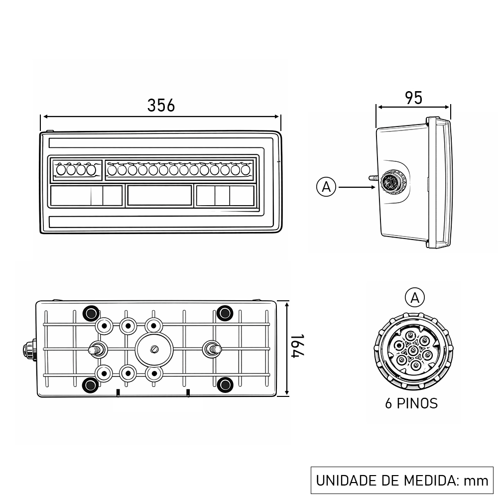 L0513052-Lanterna Traseira LD-2V3945096B-